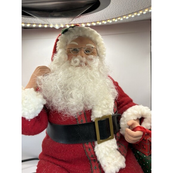 Vtg Animated Santa Claus Holiday Creations Movement Toy Chest Christmas Decor - Picture 2 of 7